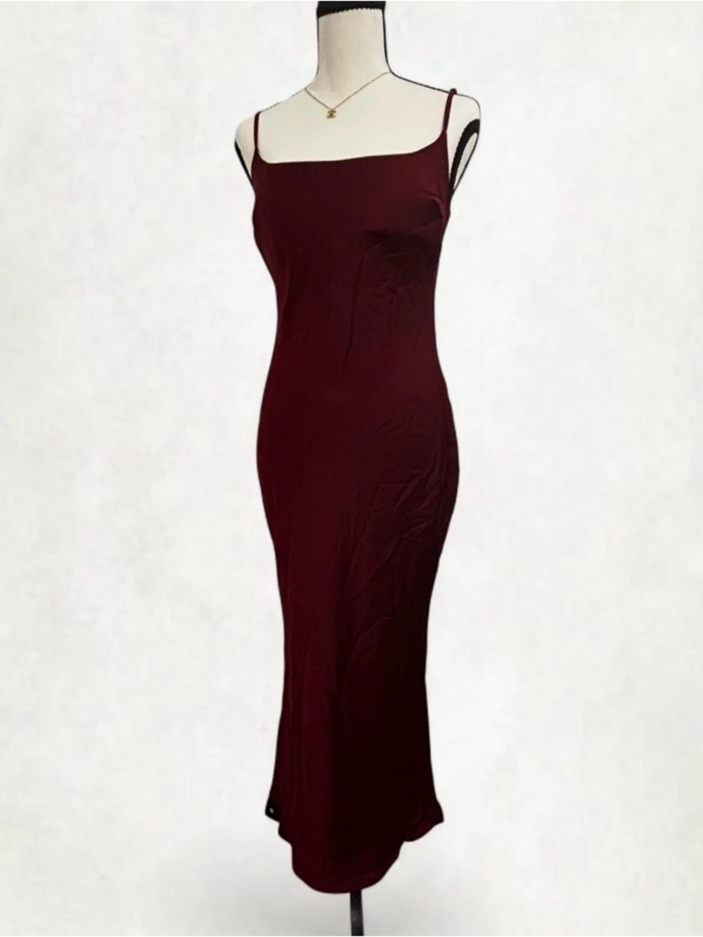 NWOT ASOS Design Burgundy Slip Maxi Dress